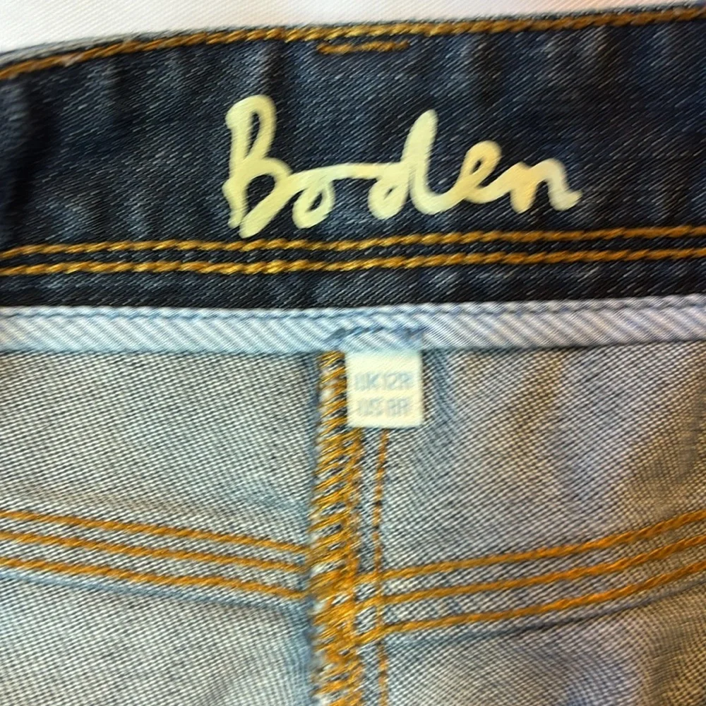 Boden Dark Wash Jean Skirt 5 Pocket Size 8R  W6444